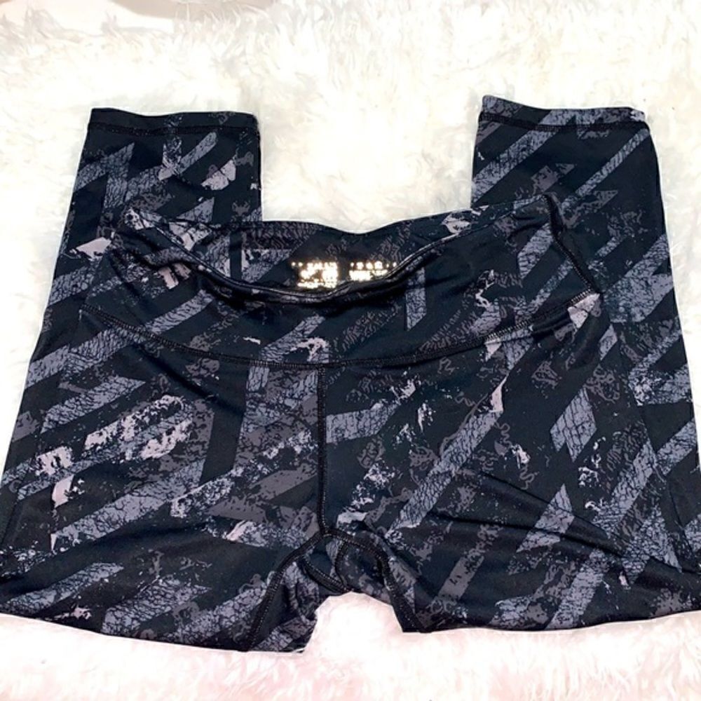 Grey and black workout Capri pants